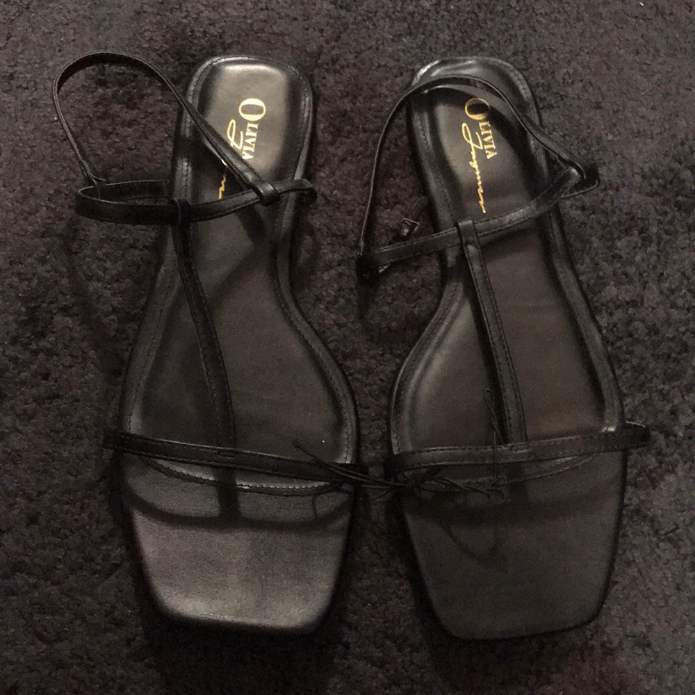 Never worn Size 10 black sandals